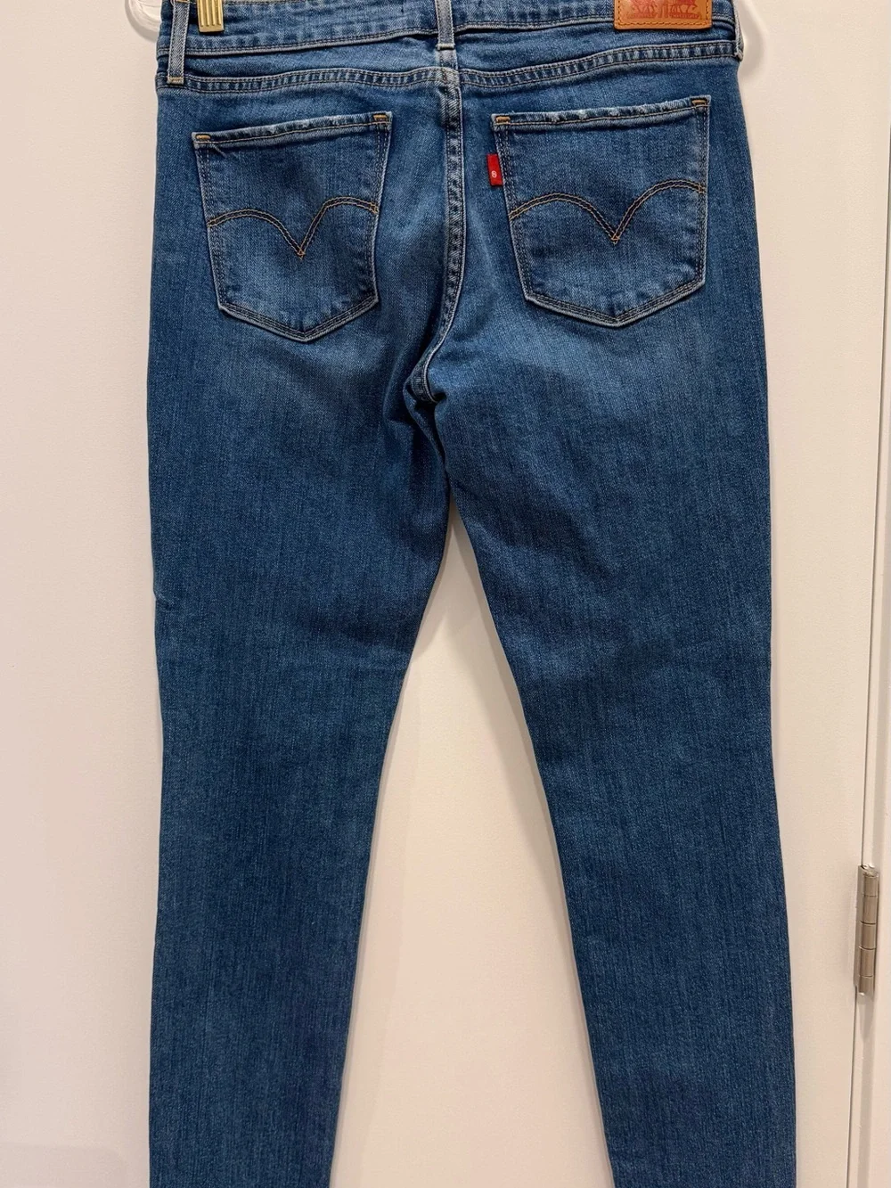 Levi's Blue Distressed Skinny Jeans